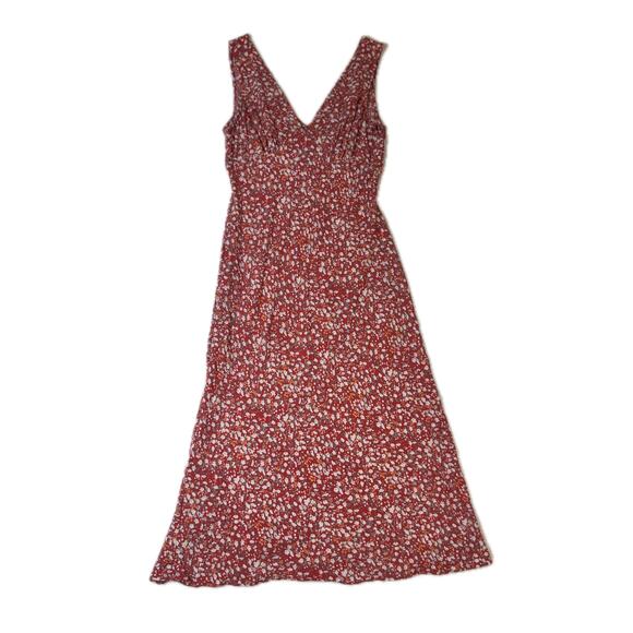 Rails Dresses & Skirts - Rails Audrina Red White Ditsy Floral Midi Dress Women's Small Cottage Romantic